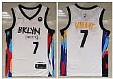 Nets 7 Kevin Durant White 2021 City Edition Nike Swingman Jersey,baseball caps,new era cap wholesale,wholesale hats